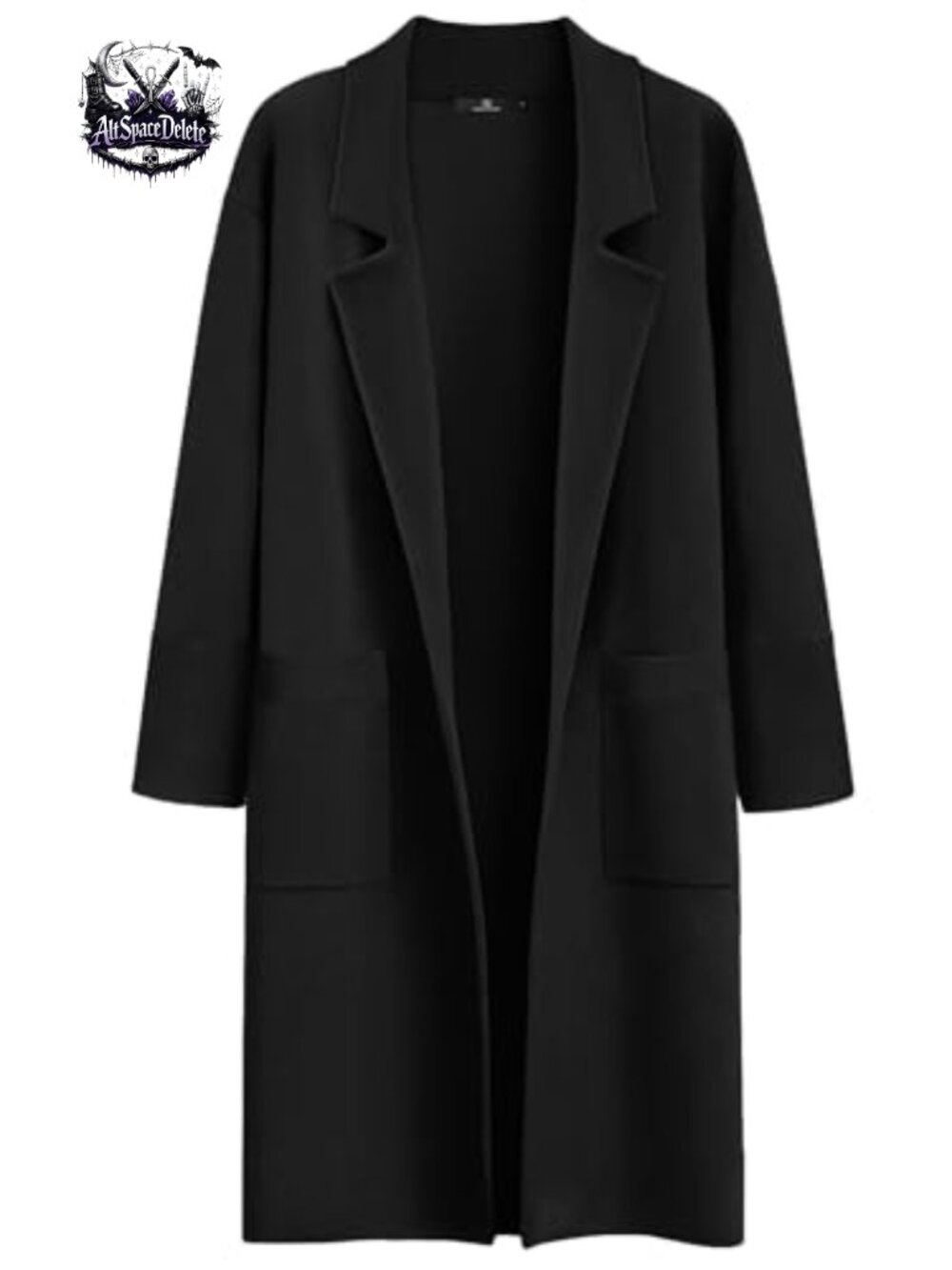 LILLUSORY Shawl Collar Long Cardigan Trench Coat Fall Winter